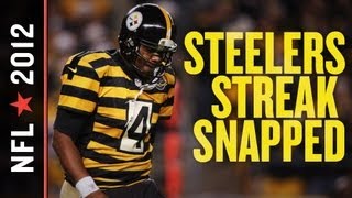 Steelers vs Ravens 2012 Defense Allows no Touchdowns but Pittsburgh Falls to 64 with 1310 Loss [upl. by Zandra516]