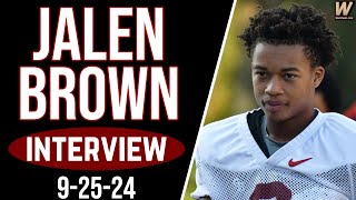 Jalen Brown talks progress in 2024 SMU game FSU Football  Warchant TV FSU [upl. by Rech133]