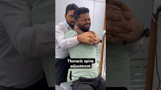 Thoracic spine pain adjustment trend ytshort [upl. by Yrtnej]