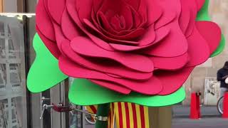 Sant Jordi 2023 Book amp Flower Festival in Barcelona 🇪🇸 Saint George Day [upl. by Nalloh657]