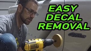 Using a decal eraser for the first time How to remove vinyl decals easy [upl. by Salis]