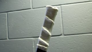 How to Tape a Hockey Stick  Grip  Knob  Handle [upl. by Odlaw68]