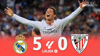 Real Madrid 5 x 0 Athletic Bilbao C Ronaldo HatTrick ● La Liga 1415 Goals amp Highlights ᴴᴰ [upl. by Phillane]