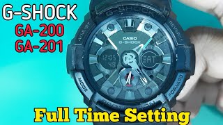 How To Setting Time GSHOCK GA200 GA201 Watch  SolimBD  DIY [upl. by Ragnar828]