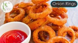 Eggless Crunchy Onion Rings Recipe  How to Make Crispy Onion Rings  The Terrace Kitchen [upl. by Ibob]