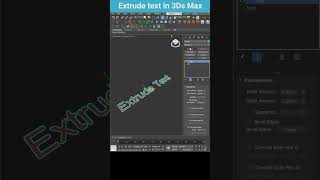 Extrude text in 3Ds Max Master 3D Text Creation shorts modelingtips 3dsmax tips extrude [upl. by Hugibert]