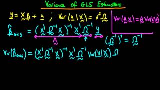 The variance of GLS estimators [upl. by Nnylarak43]