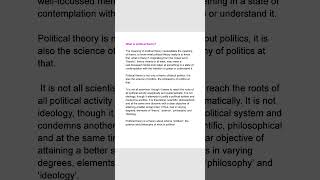 what is political theory politicalscience [upl. by Dihaz]