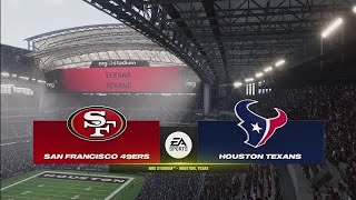 49ers vsTexans Super Bowl 58 SimulationMadden Updated RostersPS5 [upl. by Aeslehc428]