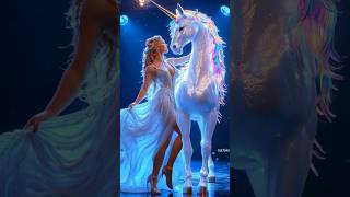 A Woman Fuses with A Unicorn on AGT americagottalent agt magic talent shorts [upl. by Ahsinek]