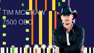 Tim McGraw  7500 OBO PRO MIDI FILE REMAKE  quotin the style ofquot [upl. by Wehrle]