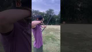 40 Yard Shot with Traditional Bow shorts archery bowhunting headednorth [upl. by Irem]