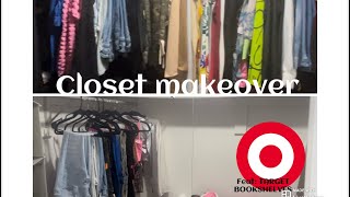 DIY CLOSET USING TARGET BOOKSHELVES [upl. by Mechling]