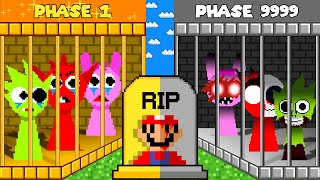 Incredibox Sprunki RIP Mario in Prison Phase 1 vs 9999 Please Come Back [upl. by Ida774]