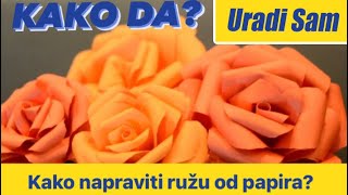 Kako Napraviti Ruzu Od Papira  URADI SAM [upl. by Nitram98]