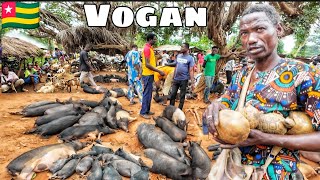 Largest Rural village market day in Vogan Togo west Africa 🌍 [upl. by Nyladnarb]