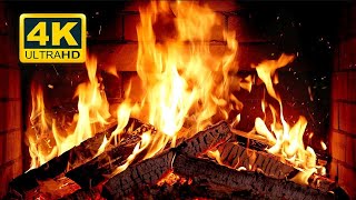 🔥 FIREPLACE Ultra HD 4K Fireplace with Crackling Fire Sounds Fireplace Burning Fire Background [upl. by Grantham]