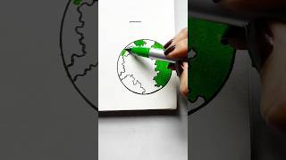 Our EARTH 🌎🌎🌎  shorts earth draw video [upl. by Laurel]