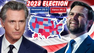 WayTooEarly 2028 US Election PREDICTION JD Vance vs Gavin Newsom [upl. by Angelle]