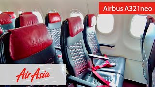 AIR ASIA Review  Airbus A321NEO  Kuala Lumpur  Denpasar  Economy [upl. by Hijoung15]