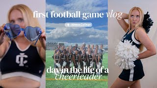 First Football Game Vlog  Ithaca College Cheerleading  vlog no 7 [upl. by Lewap137]