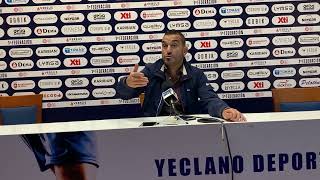 Rueda de prensa de Adrián Hernández entrenador del Yeclano [upl. by Rammus892]