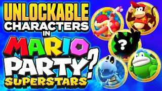 Unlockable Characters In Mario Party Superstars Dry Bones Diddy Kong amp MORE [upl. by Alokin638]