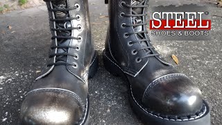 Subscribe Steel boots and shoes white rub off 8eye [upl. by Agn834]