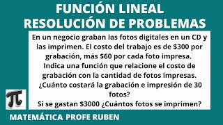 Cómo resolver problemas con función lineal [upl. by Nosdivad]