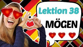 GERMAN LESSON 38 The German MODAL VERB quotMÖGENquot to like 😍😍😍 [upl. by Aerdnael]