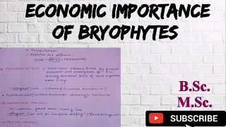 Economic importance of bryophytes BSc MSc notes on Economic importance of bryophytes [upl. by Harriman864]