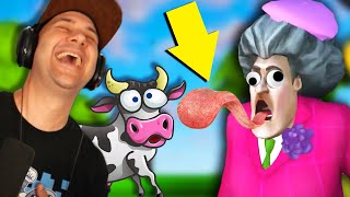 I Put A COW TONGUE In Miss Ts MOUTH  Scary Teacher 3D [upl. by Lindley949]