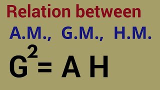 Relation between AM GM HM [upl. by Yanaj831]