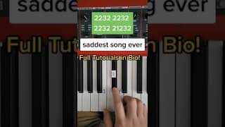 Saddest Piano Song Ever Easy Tuto [upl. by Eylatan]