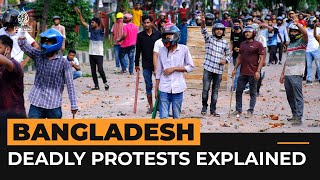 Bangladesh’s deadly protests explained  Al Jazeera Newsfeed [upl. by Melitta335]