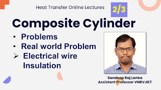 Composite Cylinder 23  Problems  Sandeep Raj Lanka Heat Transfer Lectures VNRVJIET [upl. by Nerwal256]