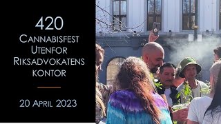 420 cannabisfest utenfor Riksadvokatens kontor [upl. by Ottavia]