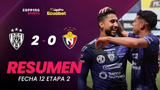 Independiente del Valle 2  0 El Nacional Resumen Fecha 12  2da Etapa  LigaPro Ecuabet [upl. by Schaffel]