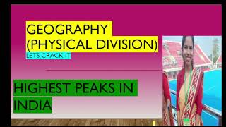 V1 Geography mountain peaks of India MCQ II Important peaks ltr rht competitiveexams [upl. by Dwight877]