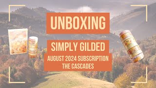 UNBOXING Simply Gilded August 2024 Planner Sticker amp Washi Monthly Subscription Box  The Cascades [upl. by Zingale922]