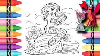 The Little Mermaid🧜‍♀️ drawing 🖌️🎨  The Little Mermaid cartoon  episode18  Colouring 🌈🦄 craft [upl. by Brant]