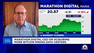 Largescale bitcoin miners are competing head on with AI companies for power Marathon Digital CEO [upl. by Stranger]