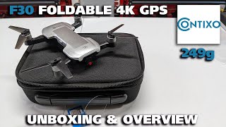 Contixo F30 249g Foldable 4k GPS Drone Unboxing amp Overview [upl. by Nothgierc]