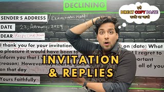 Invitation writing class 12  invitation and reply class 12  by Rahul Dwivedi [upl. by Aehsel]