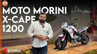 Moto Morini XCape 1200  Sè fatta attendere e ora scopriamola dal vivo a EICMA 2024 [upl. by Aruam]