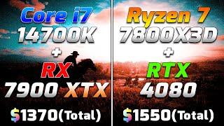 Core i7 14700K  RX 7900 XTX vs Ryzen 7 7800X3D  RTX 4080  PC Gameplay Benchmark Tested [upl. by Gnilyam]