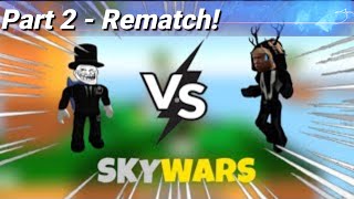 AJNeverLoses VS TehMiq  Rematch  part 2  Roblox Skywars [upl. by Anaeli]