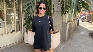 Sanya Malhotra in new look spotted in Bandra mustifilms [upl. by Ashla]