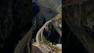 Aerial Shot Of Bixby Creek Bridge Vertical Video broll [upl. by Jael261]