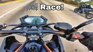 Kawasaki Z800 vs Z900 Drag race 🏁  Pure superbike sound [upl. by Keefer]